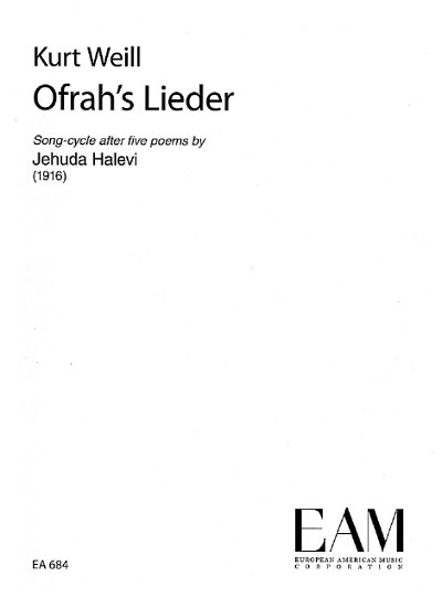 W. Kurt: Ofrah's Lieder (1916), Singstimme, Klavier