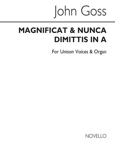 J. Goss: Magnificat And Nunc Dimittis In A, Ch1Org (Chpa)