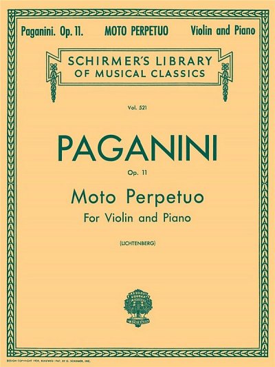 N. Paganini et al.: Moto Perpetuo, Op. 11, No. 6