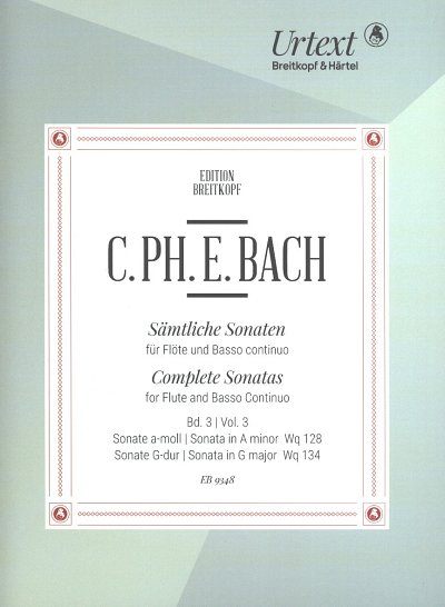 C.P.E. Bach: Sämtliche Sonaten 3, FlBc (KlavpaSt)