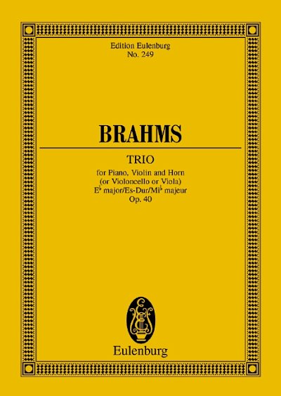 J. Brahms: Trio avec piano Mib majeur