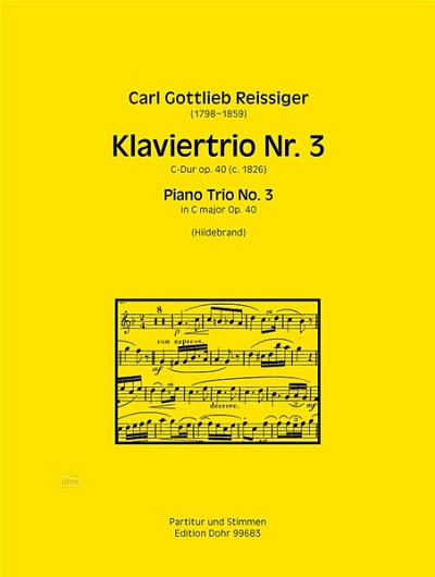 C.G. Reißiger: Klaviertrio Nr. 3 C-Dur op. , VlVcKlv (Pa+St)