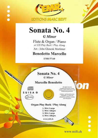 B. Marcello: Sonata No. 4, FlKlav/Org (+CD)