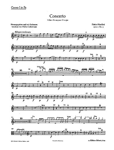 P. Nardini: Concerto F-Dur op. 1/3 