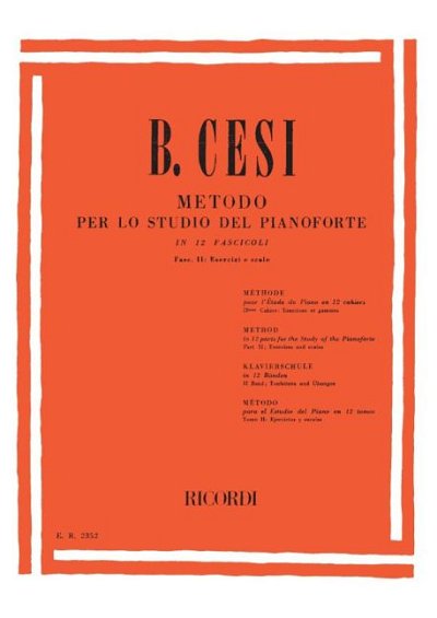 Metodo Per Lo Studio Del Pianoforte - Fasc. Ii, Klav