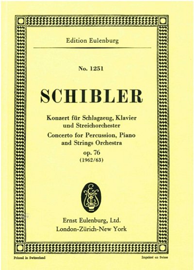 A. Schibler: Konzert