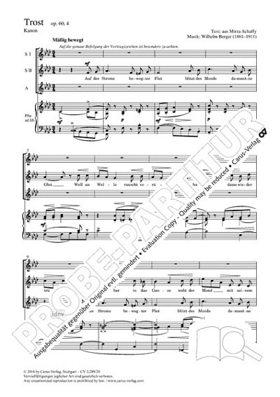 DL: B. Wilhelm: Trost f-Moll op. 60,4 (Part.)
