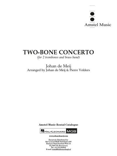 J. de Meij: Two-Bone Concerto, 2PosBrassb (Part.)
