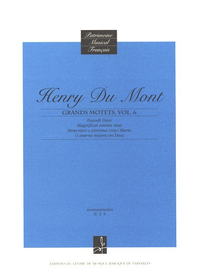 H. Du Mont: Grands Motets 6, GesGchOrc (Part.)
