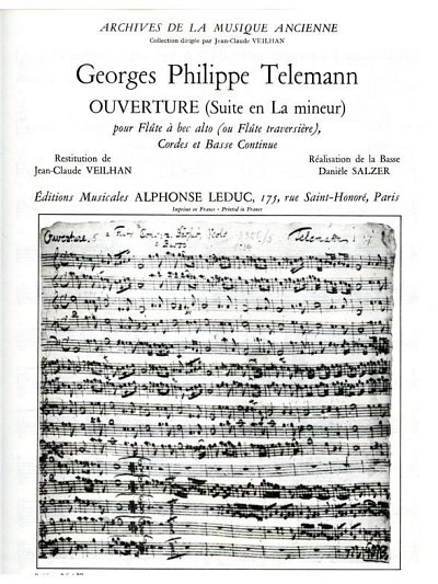 G.P. Telemann: Suite In a Minor Violin 2 Part, Viol