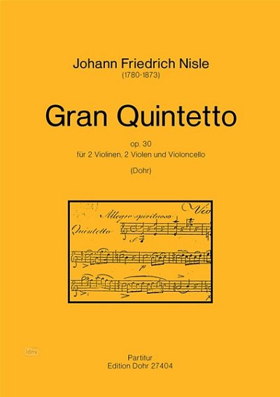 J.M.F. Nisle: Gran Quintetto C-Dur op. 30 (Part.)