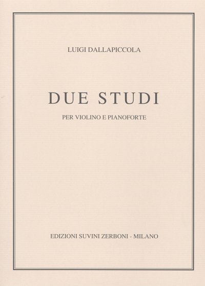 L. Dallapiccola: Due Studi (1947) Per Vio, VlKlav (KlavpaSt)