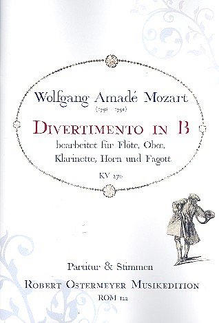 W.A. Mozart: Divertimento B-Dur KV 270, FlObKlHrFg (Pa+St)