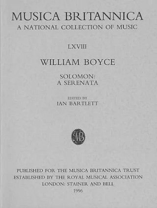 W. Boyce: Solomon, 2GesGchOrch (Part.)