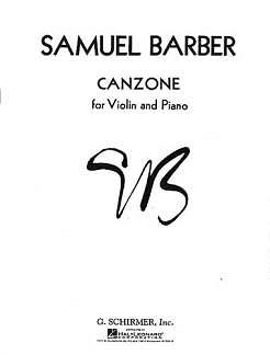 S. Barber: Canzone Op. 38, VlKlav (KlavpaSt)