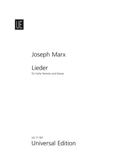 AQ: J. Marx: Lieder  (B-Ware)