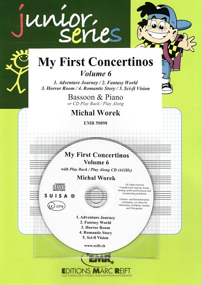M. Worek: My First Concertinos Volume 6, FagKlav (+CD)