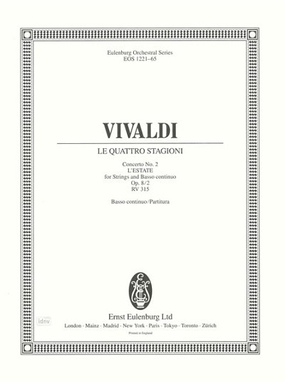 A. Vivaldi: Concerto g-Moll op. 8/2 RV 315 "Le quattro stagioni/ Die vier Jahreszeiten" (1725)