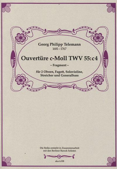 G.P. Telemann: Ouvertuere C-Moll Twv 55:C4 (Fragment)