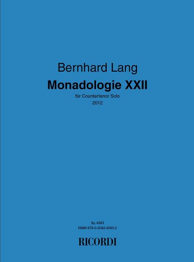 B. Lang: Monadologie XXII
