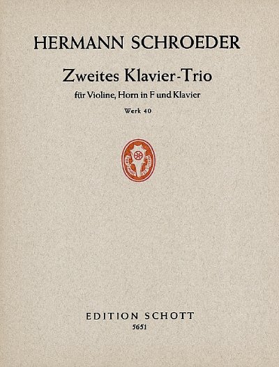 H. Schroeder: 2. Klaviertrio op. 40  (Stsatz)