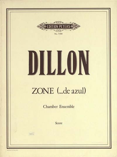 J. Dillon: Zone (... de azul) (1983)
