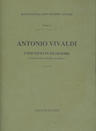 A. Vivaldi: Concerto In Mi Min. RV 278