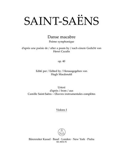 C. Saint-Saëns: Danse macabre op. 40, VlOrch (Vl1)