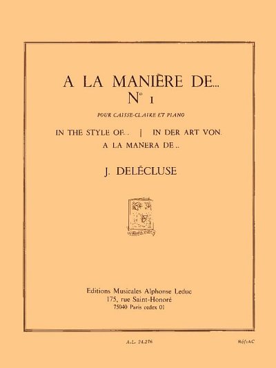 J. Delécluse: A La Maniere De N01 (Bu)