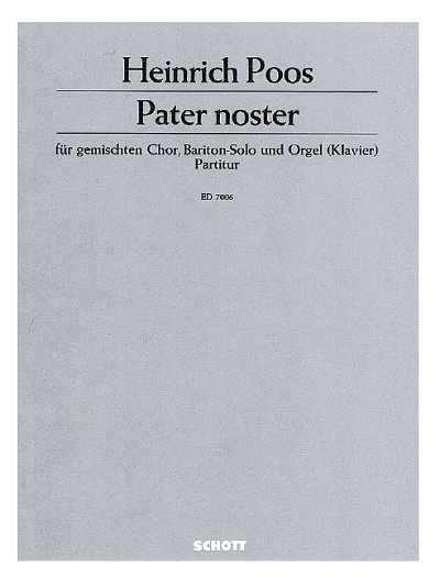 H. Poos: Pater noster, GesBaGch4Org (Part.)