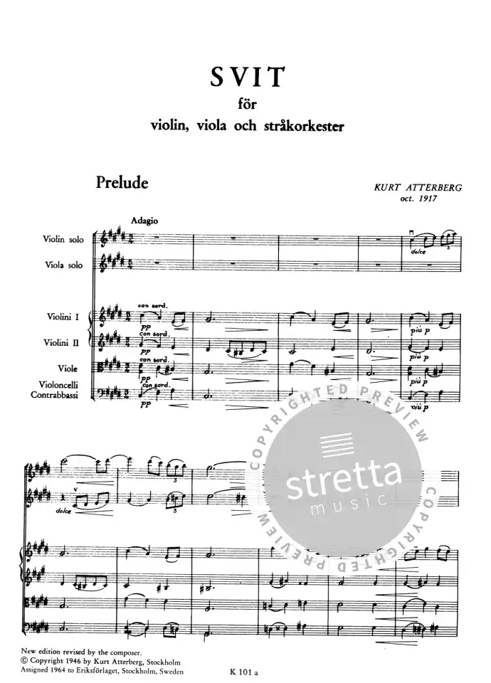 K. Atterberg: Suite op. 19, VlVlaStr (Part.) (1)