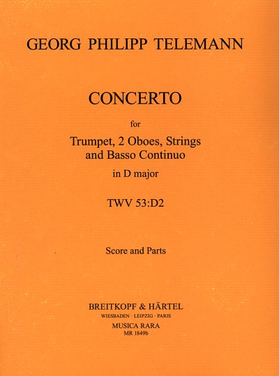 G.P. Telemann: Concerto D-Dur TWV 53:D2, Trp2ObStr (Pa+St)