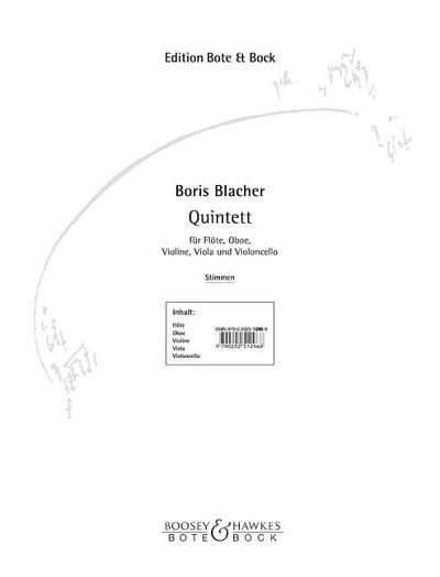 DL: B. Blacher: Quintett, FlObVlVaVc (Stsatz)