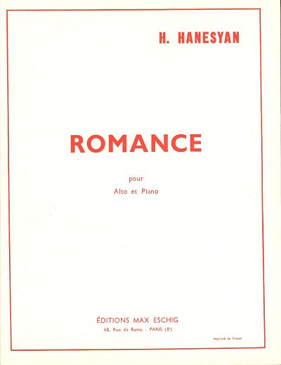 AQ: Romance Alto-Piano  (Part.) (B-Ware)