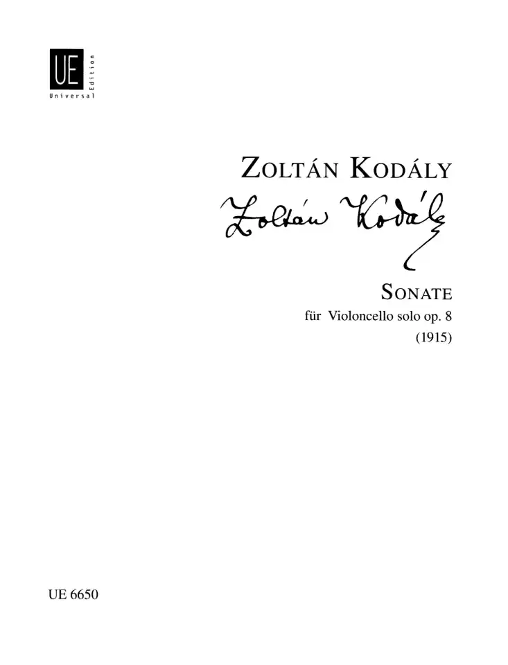 Z. Kodály: Sonate op. 8 , Vc (0)