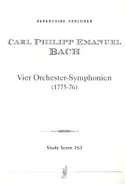 C.P.E. Bach: 4 Orchester-Sinfonien mit, Sinfo (Stp)