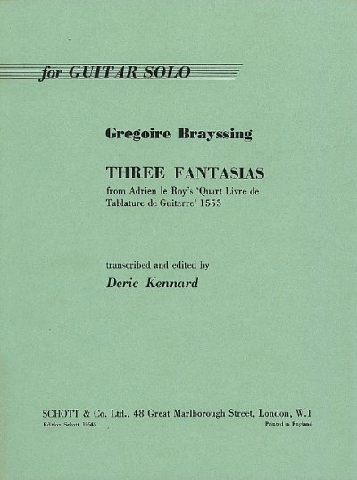 B. Grégoire: Three Fantasias , Git