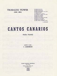 Power Cantos Canarios Rev Cisneros Piano, Klav