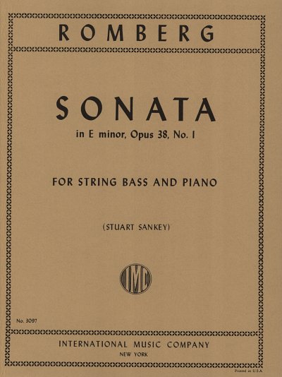 B. Romberg: Sonata 1 e-moll Opus 38 (Sankey), KbKlav (Bu)