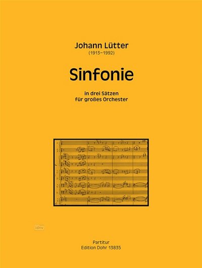 J. Lütter: Sinfonie, Sinfo (Part.)