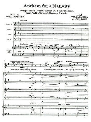 P. McCartney: Anthem for a Nativity. SATB ., gemischter Chor