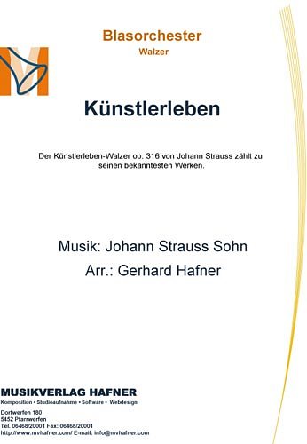 J. Strauß (Sohn): Künstlerleben op. 316, Blaso (Pa+St)