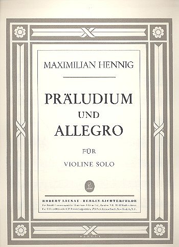 H. Maximillan: Präludium und Allegro , Viol