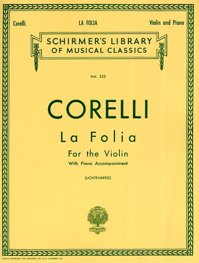 A. Corelli: La Folia Variations, VlKlav (KlavpaSt)