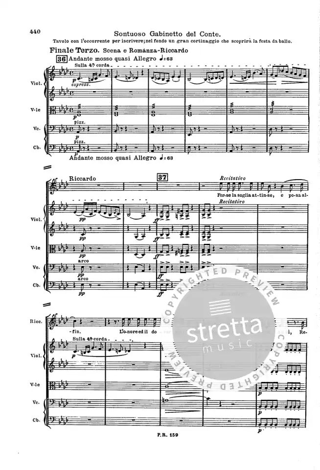 G. Verdi: Un ballo in maschera/ Ein Maske, GsGchOrch (Part.) (6)