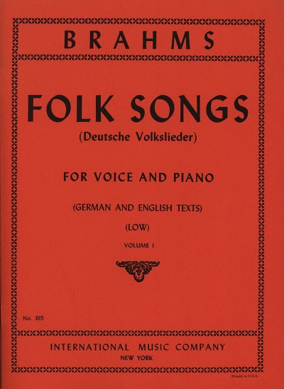 Folk Songs 1, Singstimme (tief), Klavier