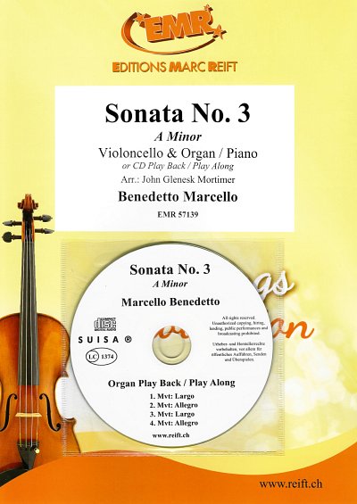 B. Marcello: Sonata No. 3, VcKlv/Org (+CD)