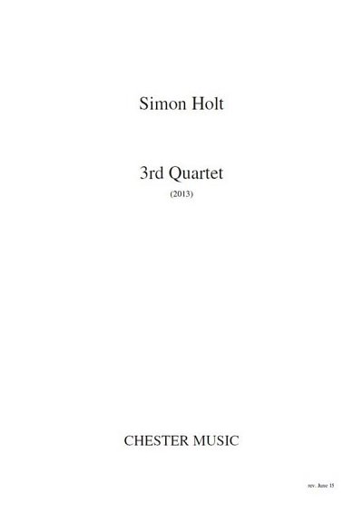 S. Holt: 3rd Quartet, 2VlVaVc (Part.)