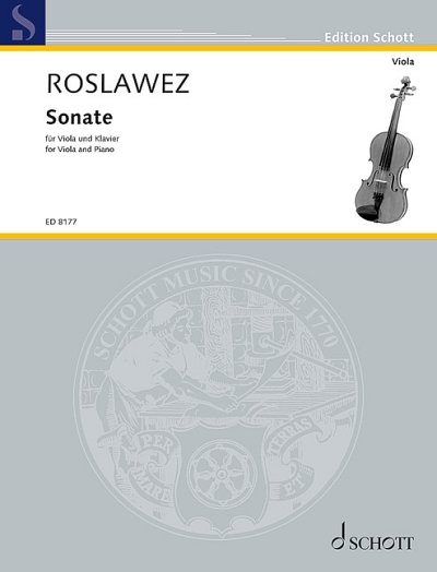 N. Roslawez: Sonate Nr. 1 , VaKlv (KlavpaSt)