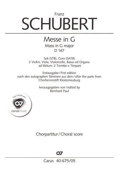 F. Schubert: Missa in G D 167, 3GesGchOrch (Chpa)